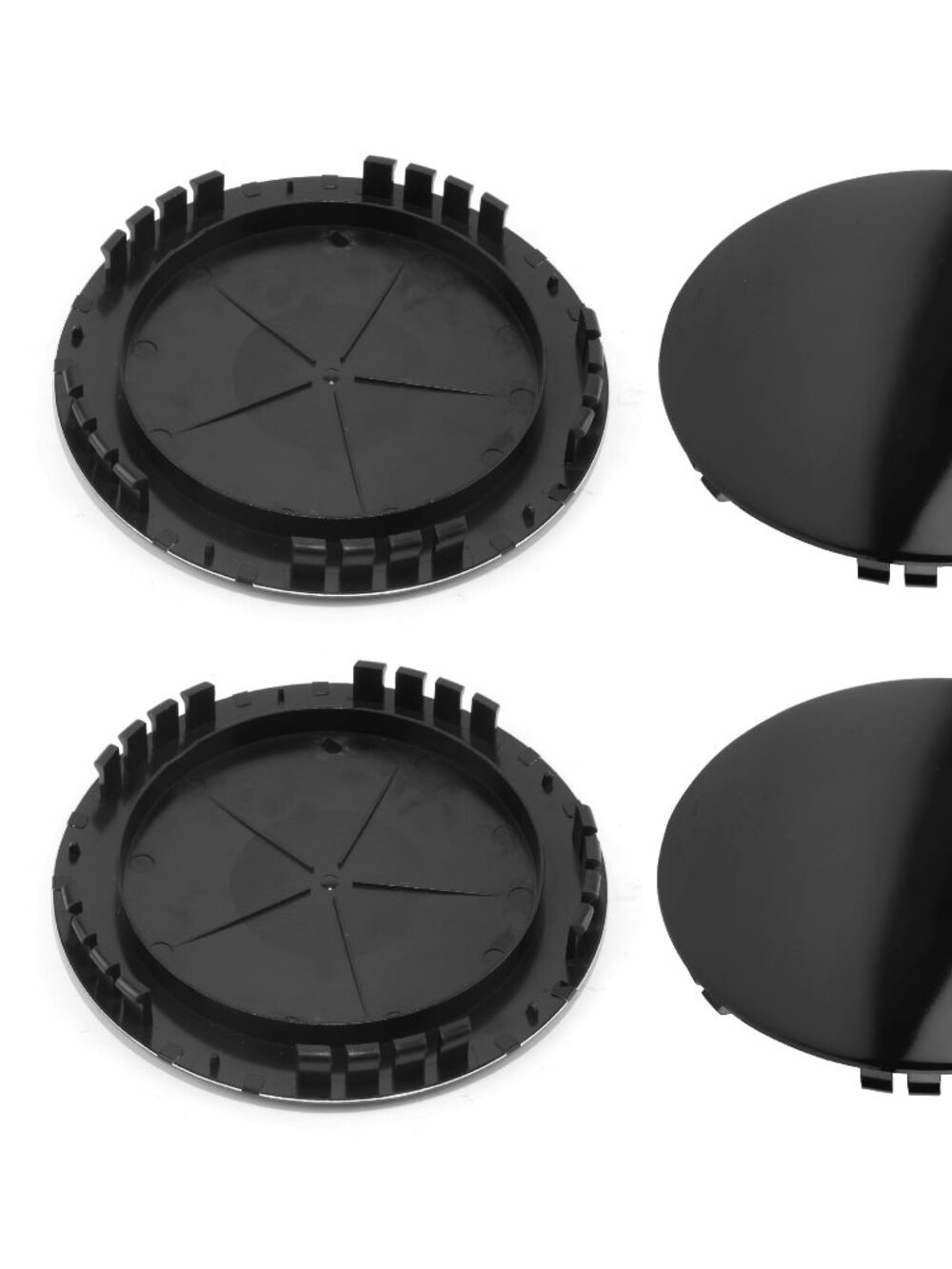 DewFlew 4pc Wheel Center Caps 190mm Black Chevy Silverado Tahoe 92-99